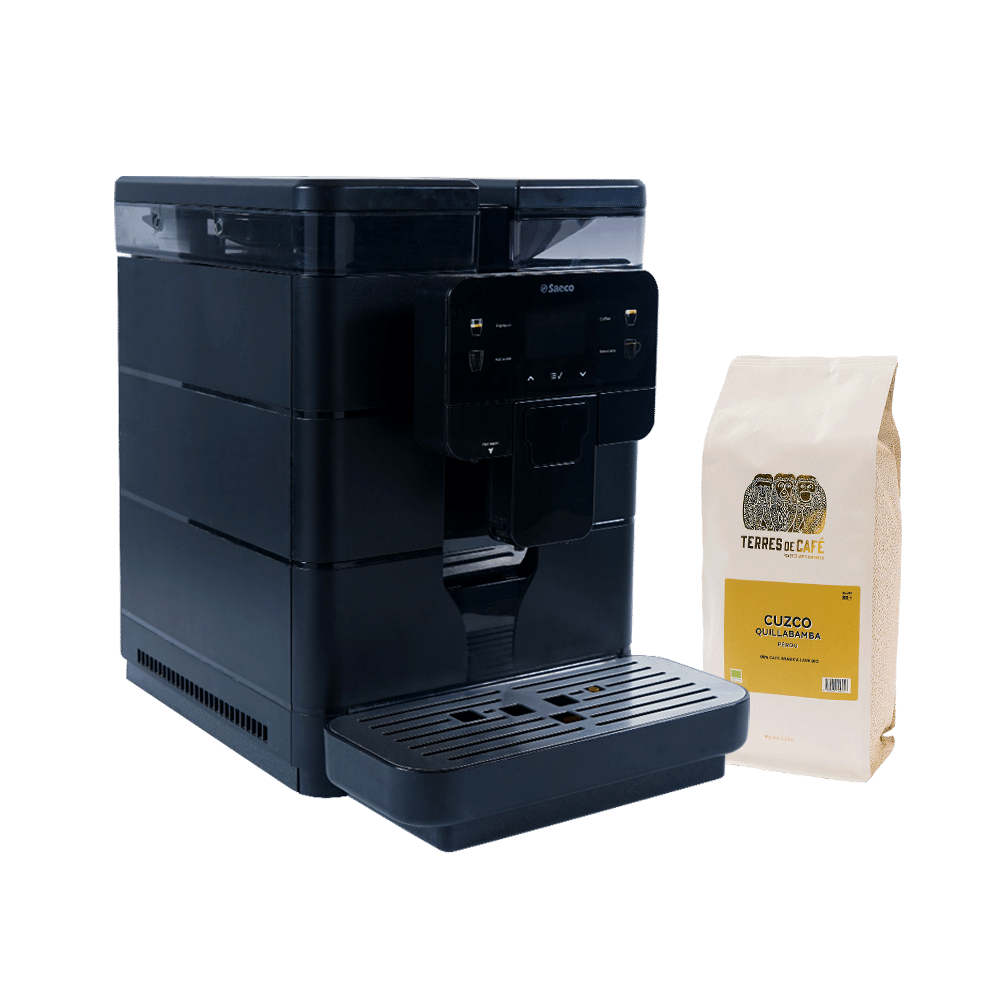 Pack LARGE : cafetière Royal Black + Grains BIO