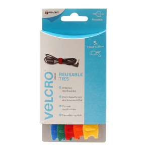 Velcro attache câble 5 couleurs 12 x 200mm