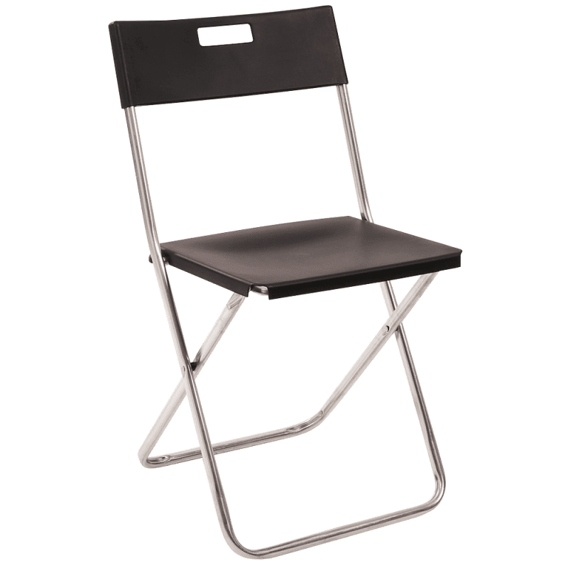 Chaise pliante noire