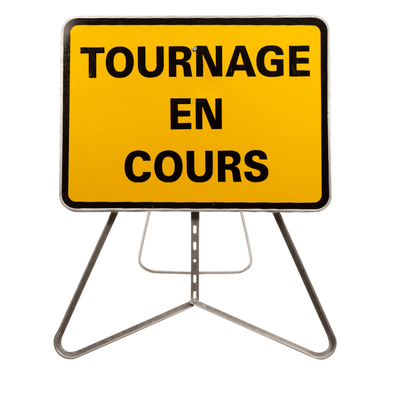 Panneau "Tournage en cours"