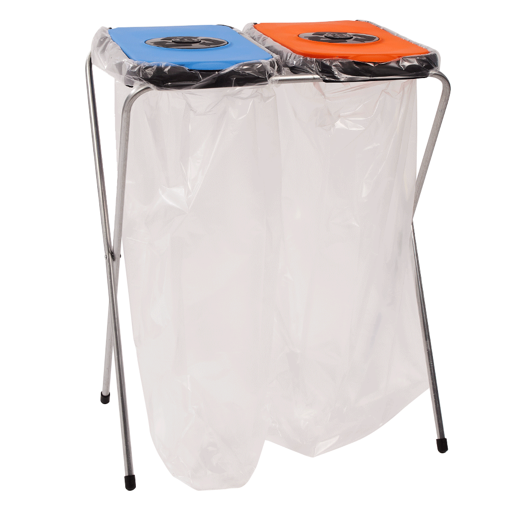 Folding Recycling Bin (2 Compartments)
