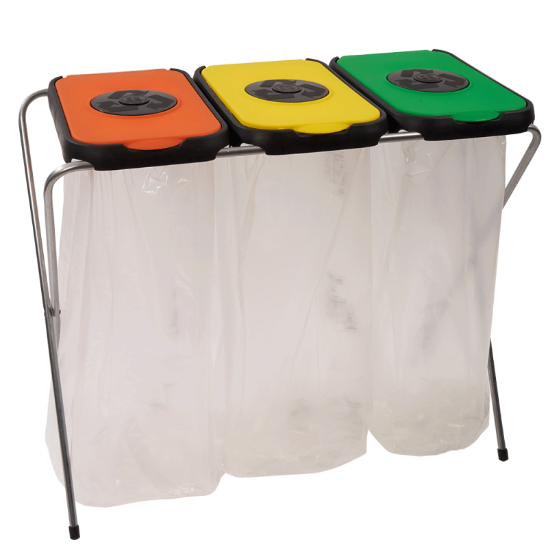 Folding Recycling Bin (3 Compartments)