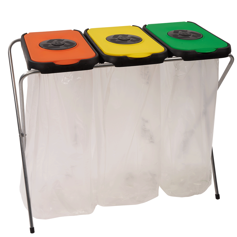 Folding Recycling Bin (3 Compartments)
